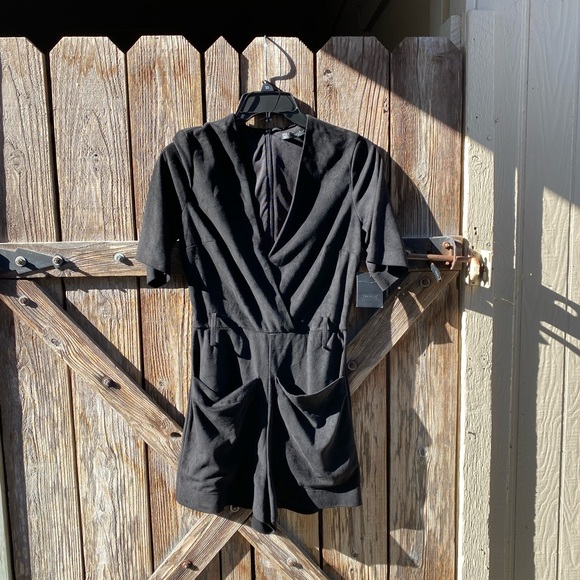Zara Trafaluc Black Suede Romper - Picture 2 of 12